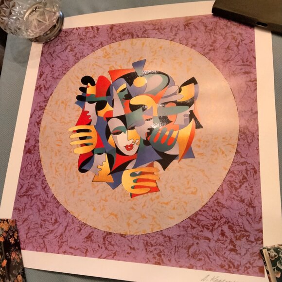 "Musical Sphere" signed lithograph by Anatole Krasnyansky - Picture 2 of 4